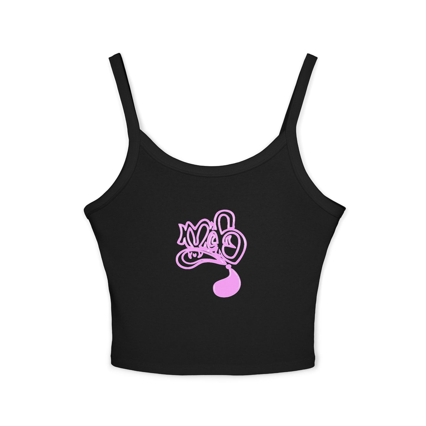 Women's Graphic Spaghetti Strap Tank Top, Casual Summer Wear, Stylish Beach Top, Gifts for Her, Festival Outfit, Graphic Tee