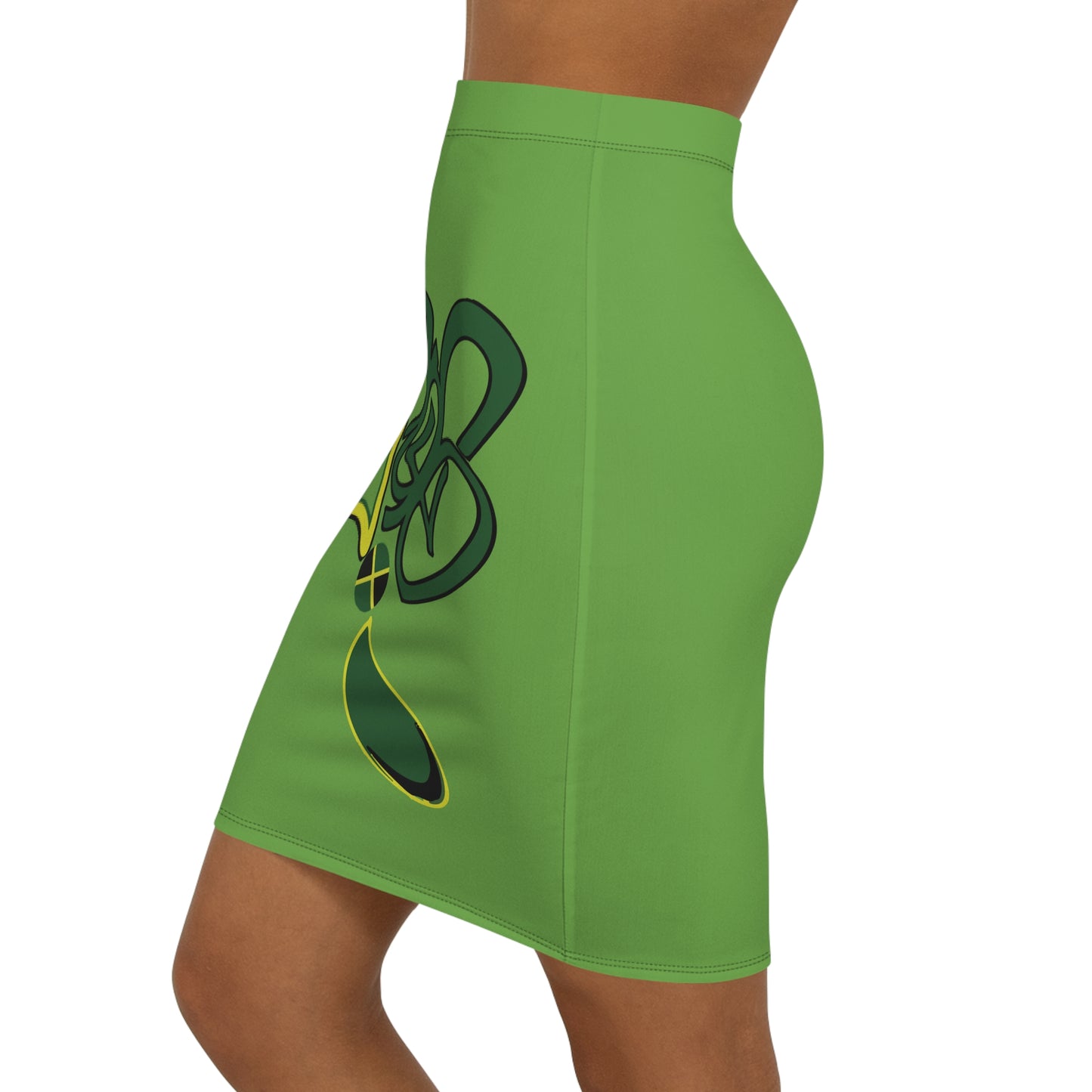 Chic Graphic Pencil Skirt, Stylish Women's Skirt, Casual or Party Wear, Summer Fashion, Vibrant Street Style