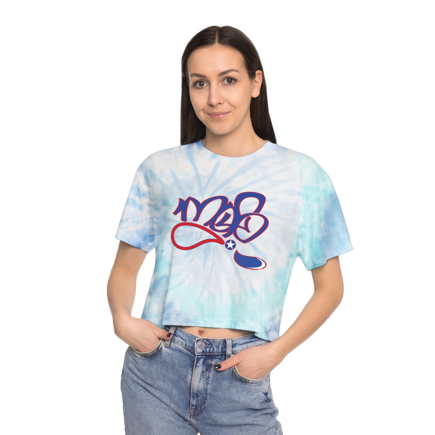 Vibrant Women's Tie-Dye Crop Tee | Casual Summer Top, Beachwear, Gift for Her, Festival Attire, Comfortable and Stylish