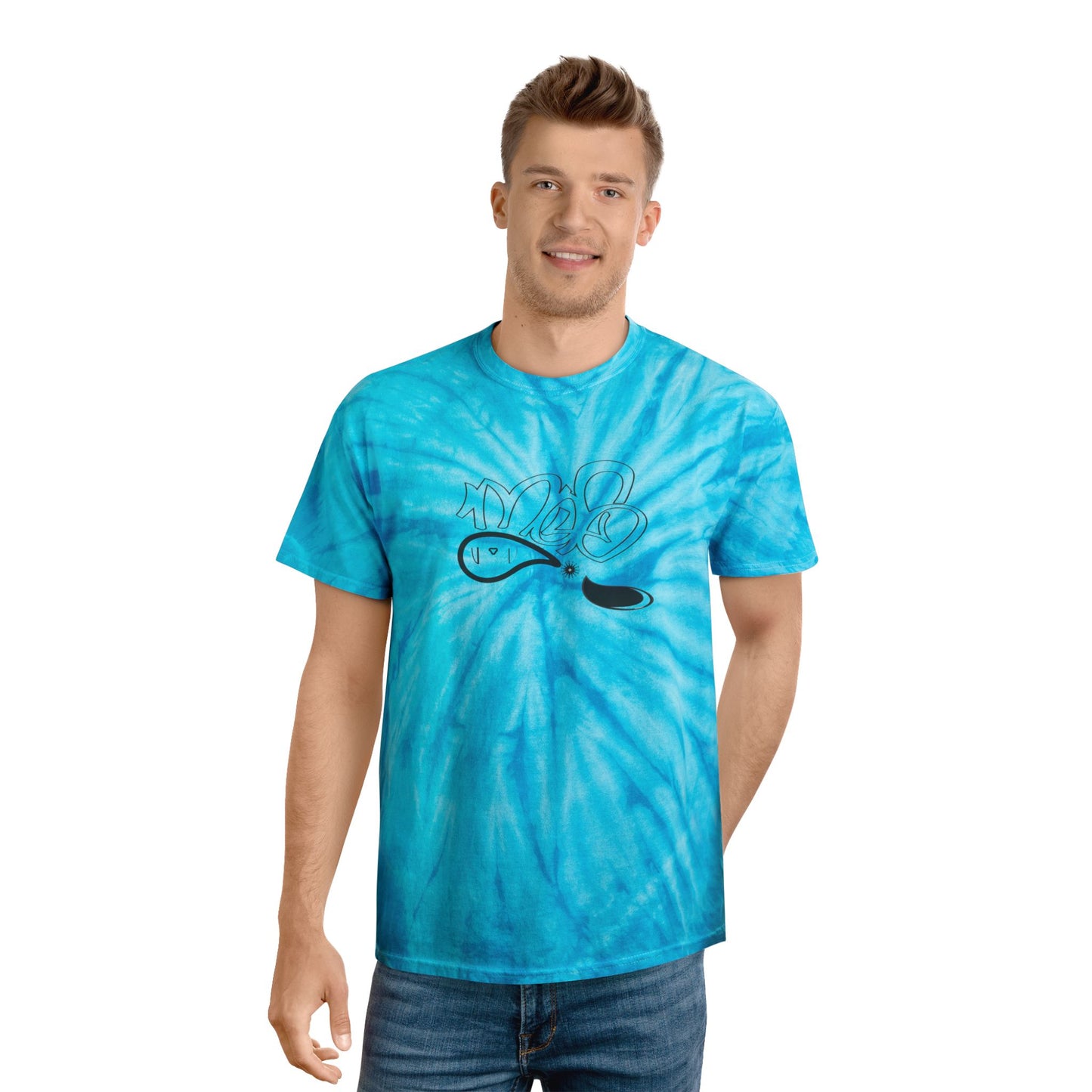 Bright Cyclone Tie-Dye Tee - Casual Chic, Summer Vibes, Gift for Friends, Music Festivals, Beach Outfits, Vintage Style