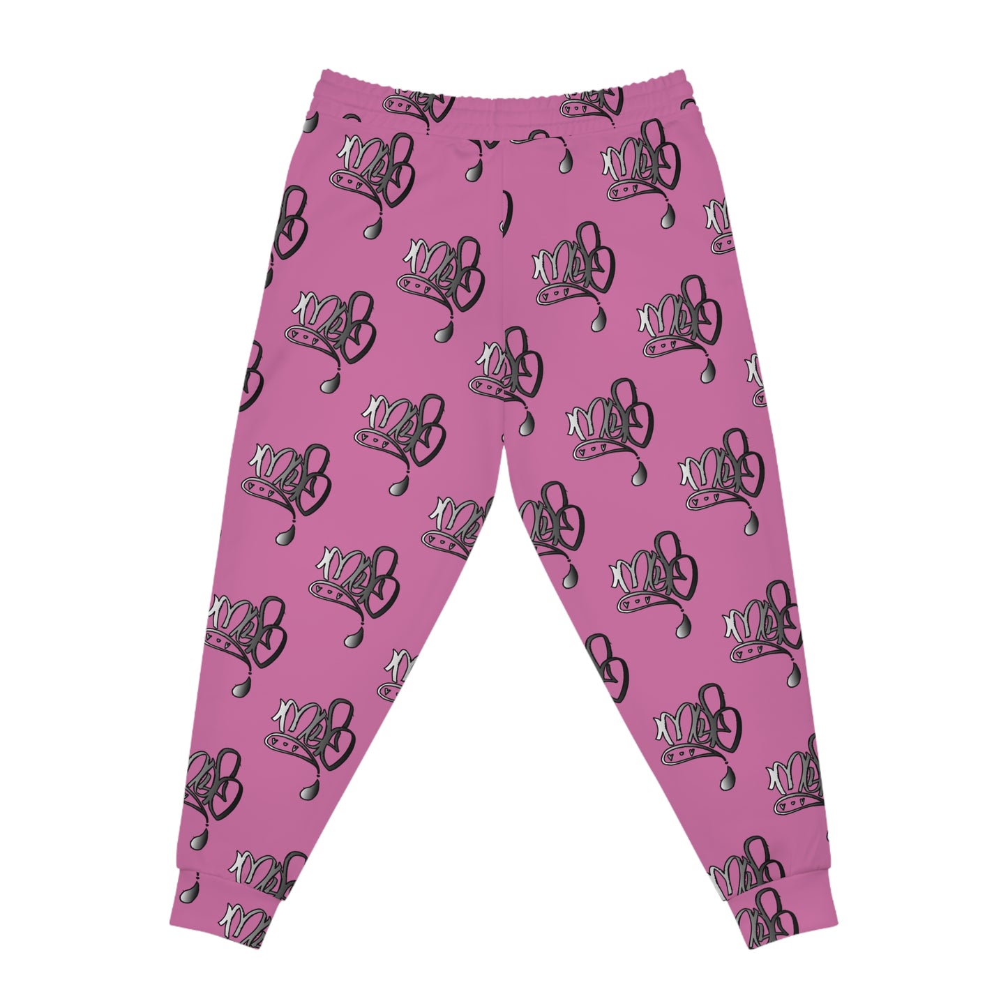 Stylish Athletic Joggers with Fun Pink Design