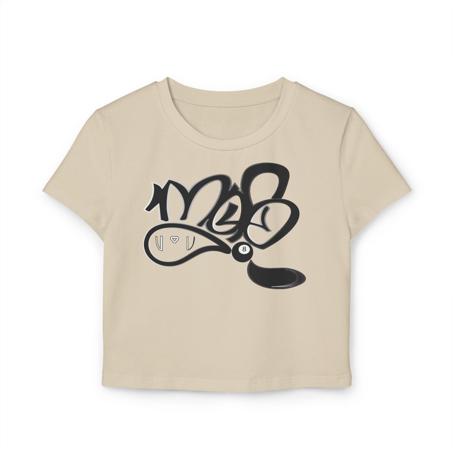 Trendy Women's Baby Tee with Graphic Design, Stylish Crop Top, Casual Wear, Summer Essential, Gift for Her