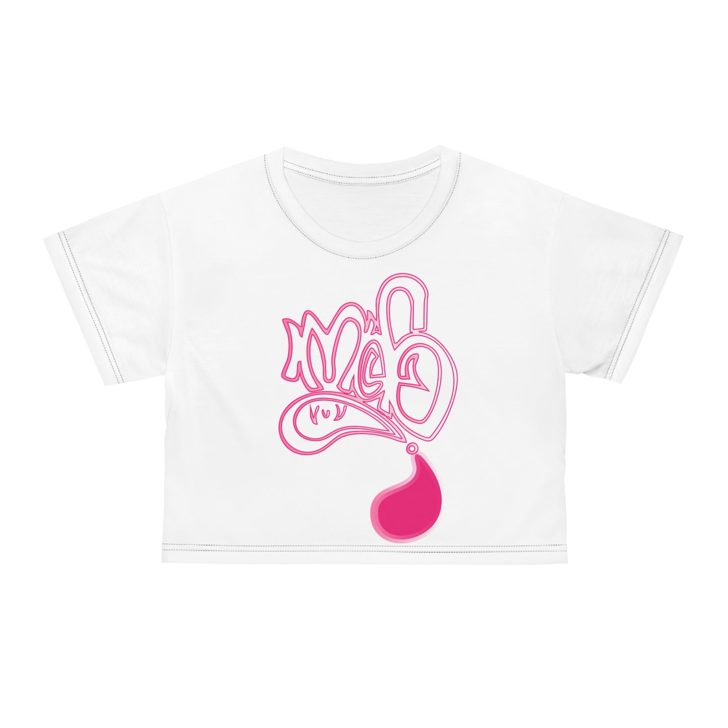 Trendy Graphic Crop Tee with Pink Design, Cool Summer Top, Casual Streetwear, Gift for Her, Festival Outfit, Everyday Wear