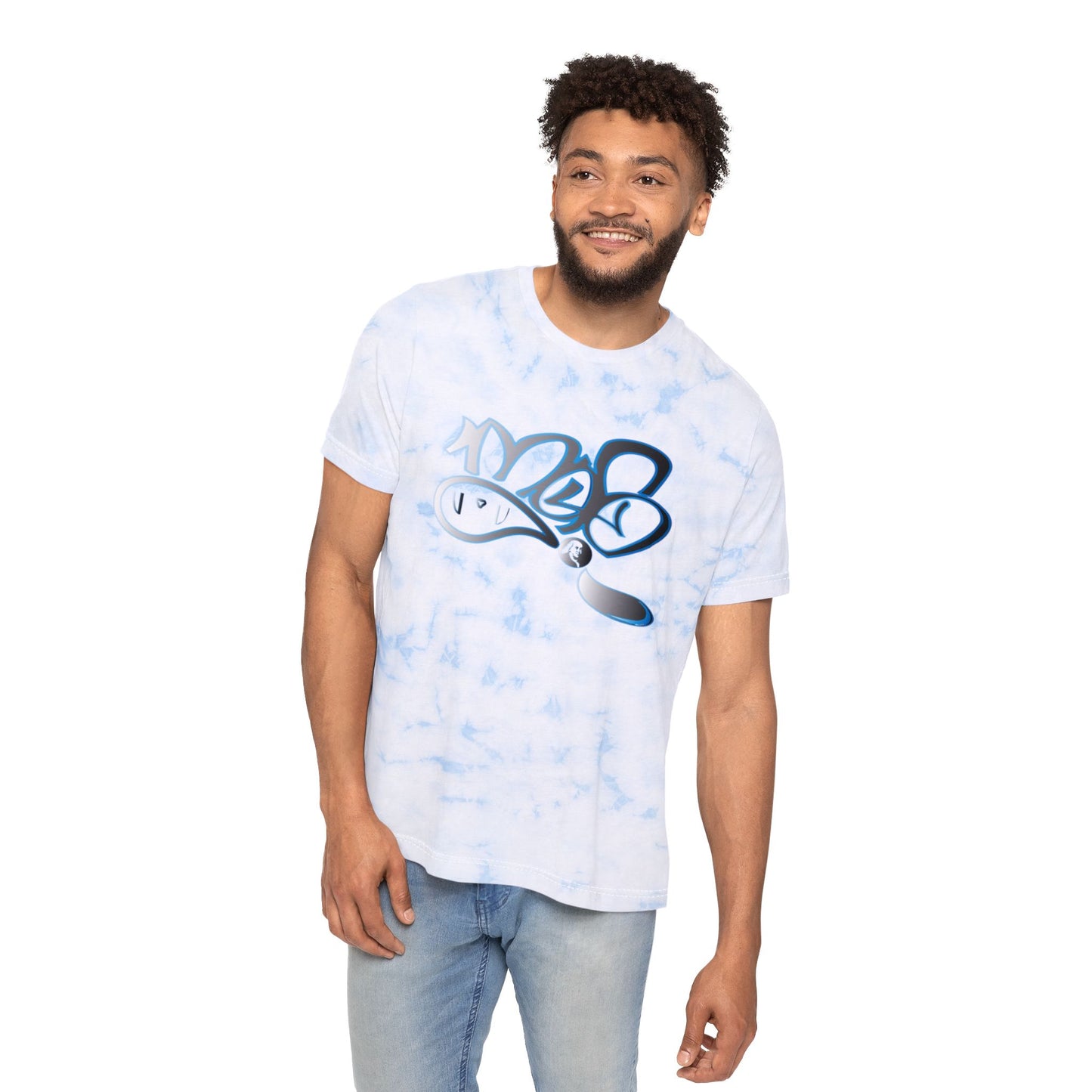 Unisex Tie-Dyed Graphic T-Shirt - Unique Streetwear Vibe