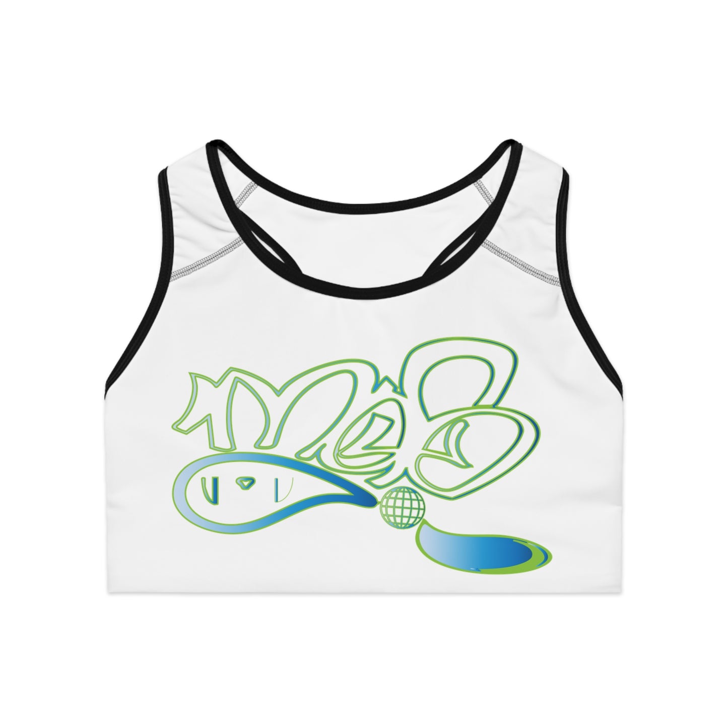mofo globe logo Sports Bra