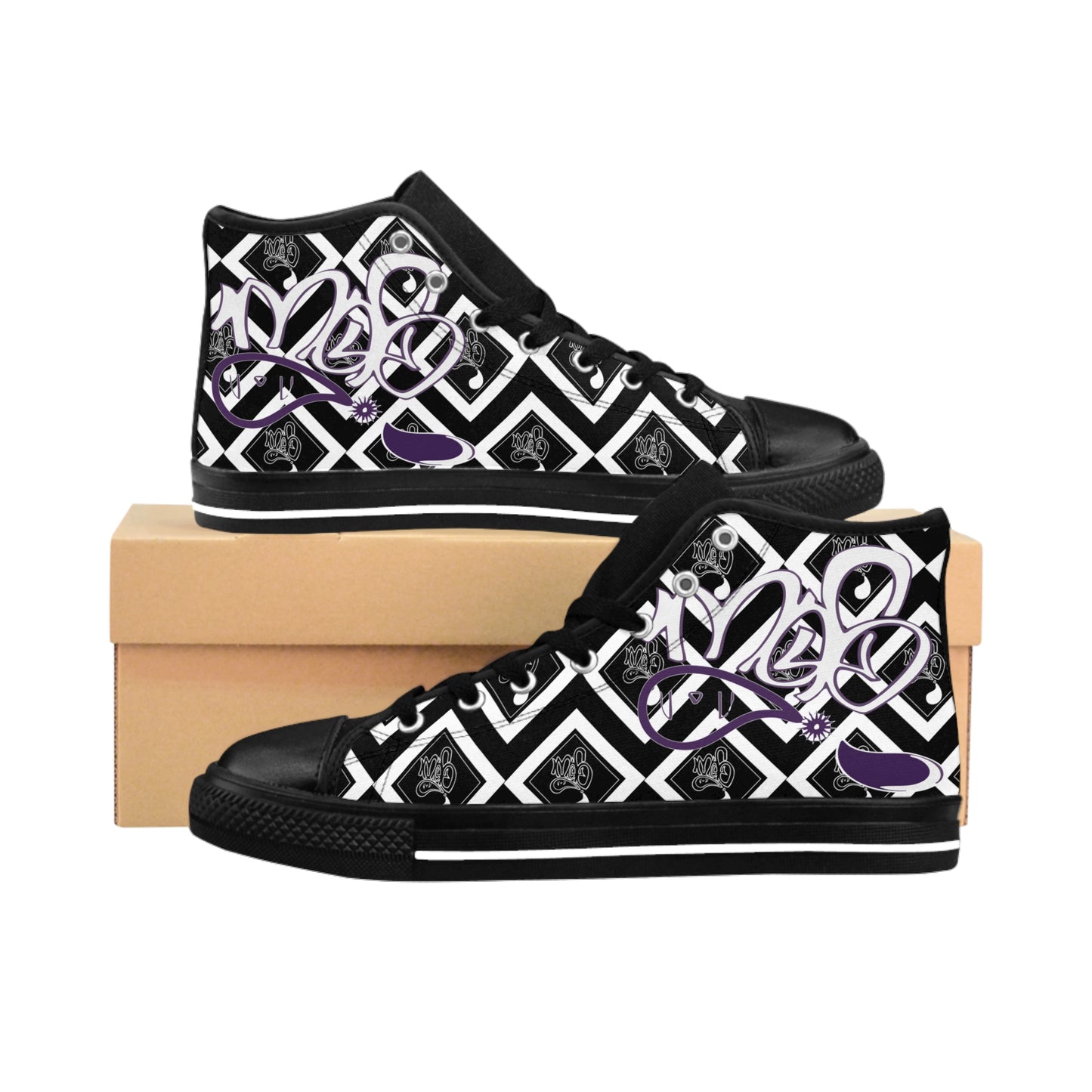 Trendy Men's Classic Sneakers with Stylish Graphic Design, Casual Footwear, Artistic High-Top Shoes, Urban Style Sneakers, Unique Gift [...]