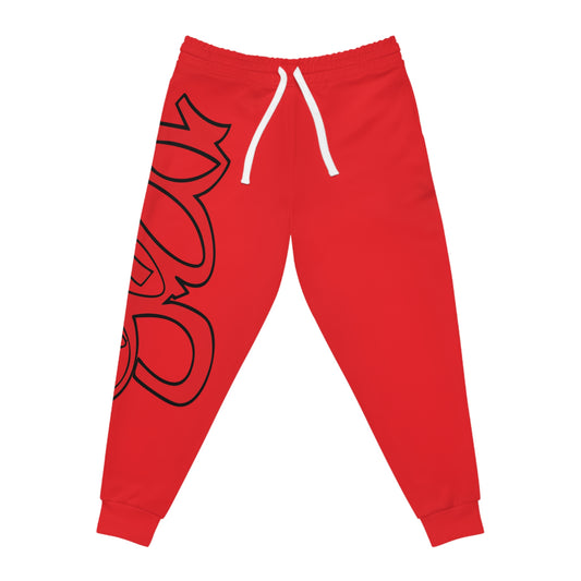 Stylish Red Athletic Joggers, Trendy Sports Pants, Comfortable Workout Trousers, Gym Apparel, Casual Activewear