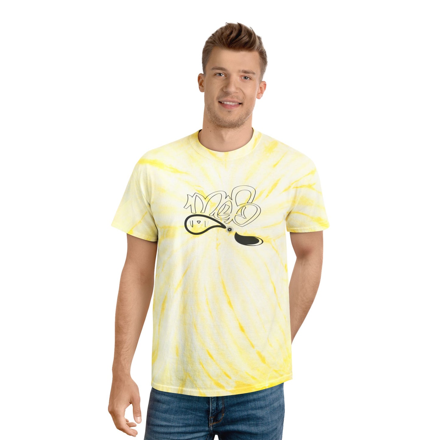 Bright Cyclone Tie-Dye Tee - Casual Chic, Summer Vibes, Gift for Friends, Music Festivals, Beach Outfits, Vintage Style