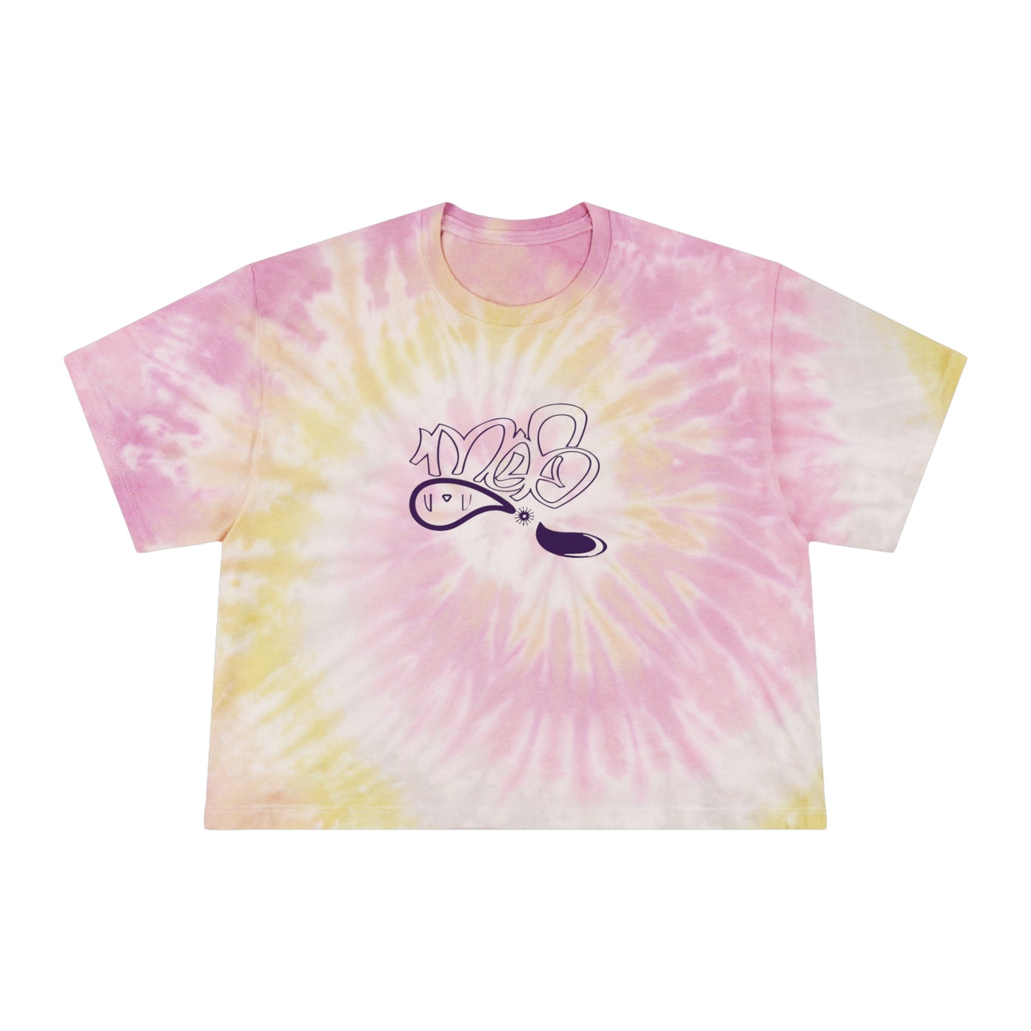Women's Tie-Dye Crop Tee - Chill Vibes, Casual Style, Summer Wear, Beach Days, Festival Fashion