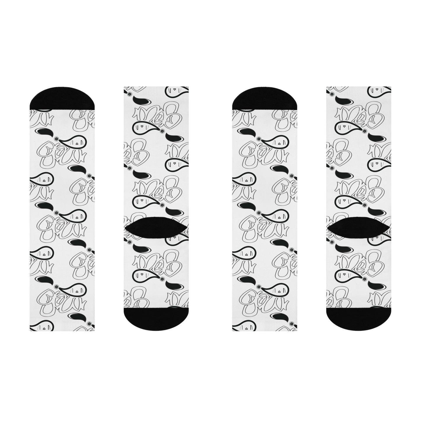 Fun & Cozy Cushioned Crew Socks, Perfect for Gifting, Casual Wear, Holidays, Cozy Vibes, Sock Lovers