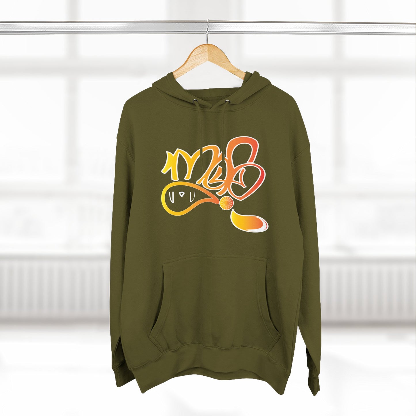 Vibrant Three-Panel Fleece Hoodie, Cozy Streetwear, Graphic Hooded Sweatshirt, Casual Pullover, Perfect for Gifts and Everyday Wear