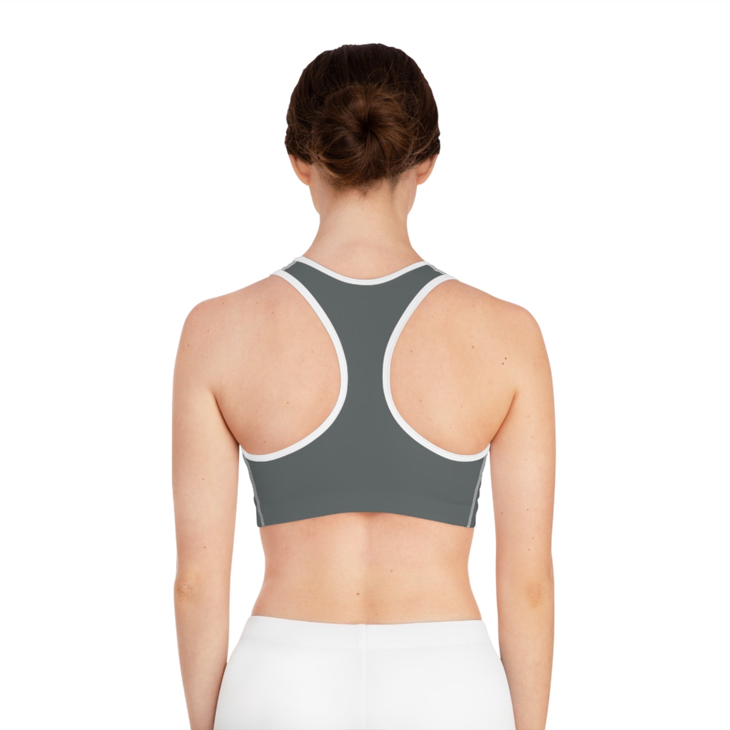 mofo 15star logo sports bra dark grey