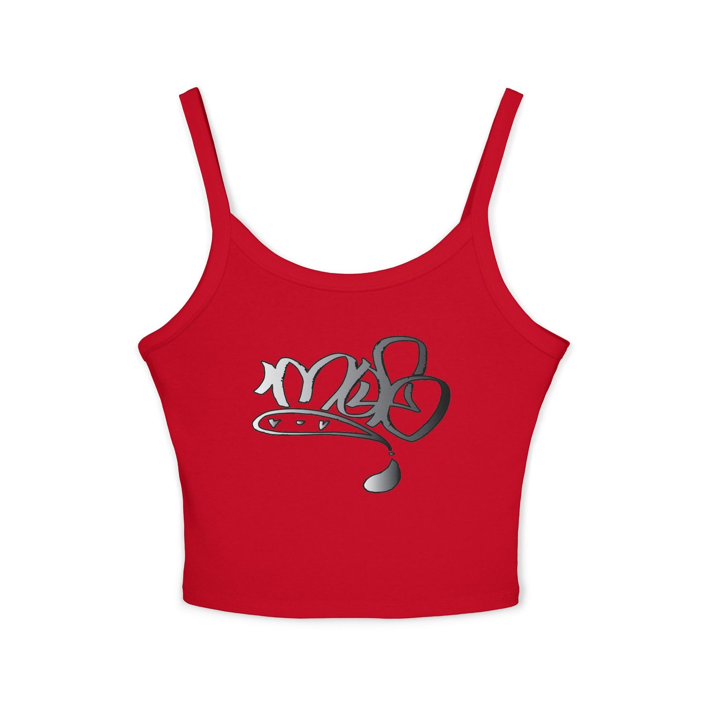 mofo logo crop tank top silver