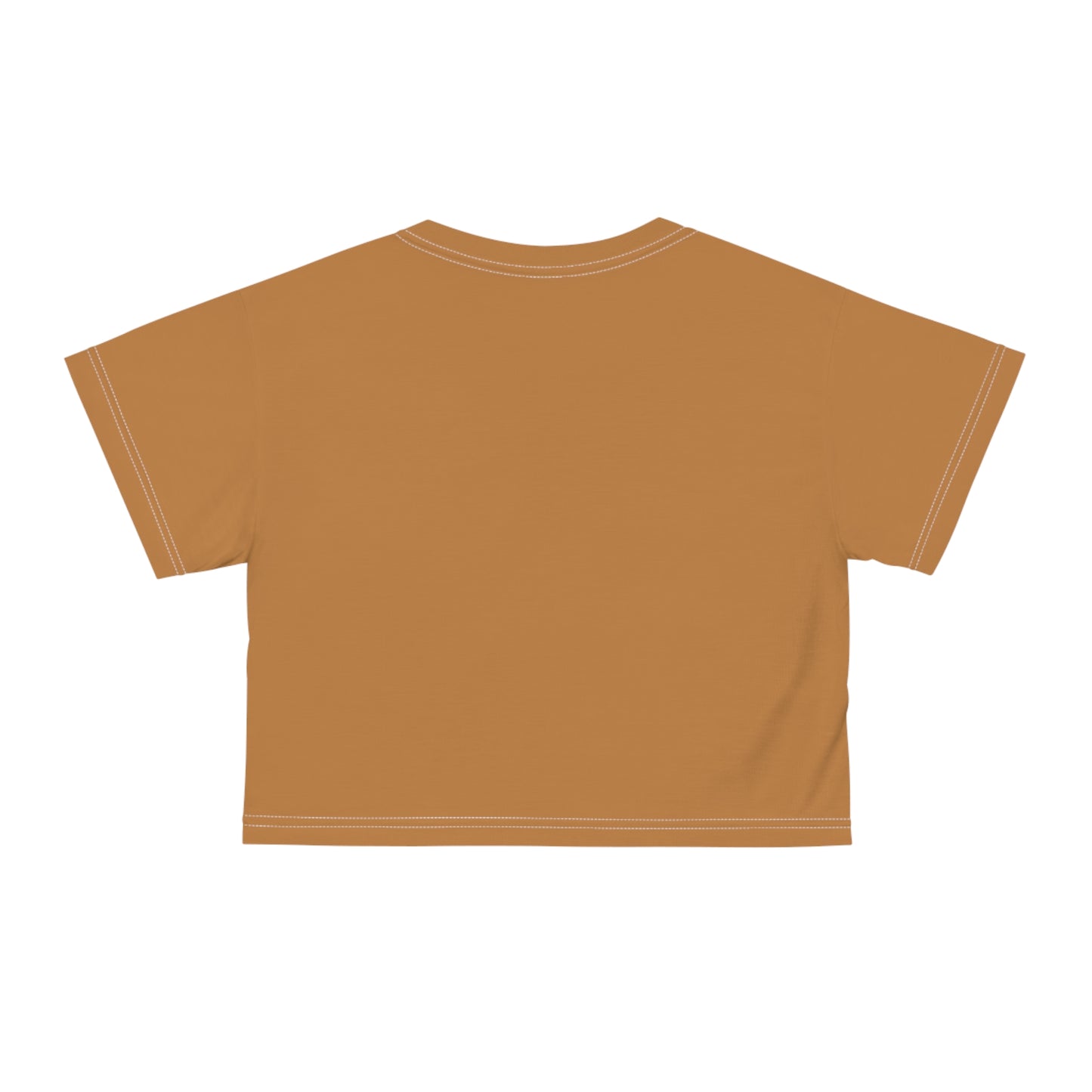 silver mofo logo low crop tee light brown