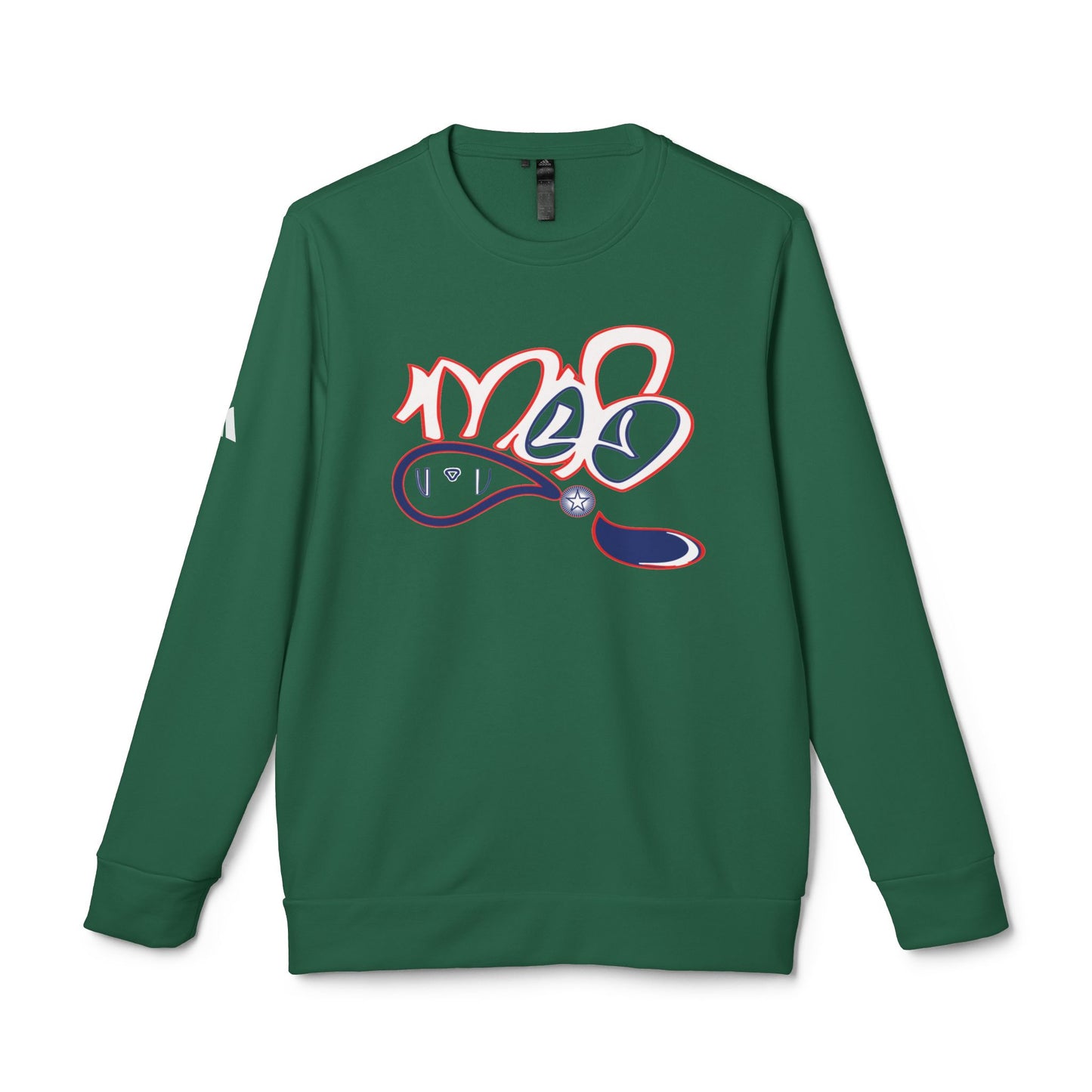 Adidas Unisex Graphic Fleece Crewneck Sweatshirt - Casual Comfort & Style