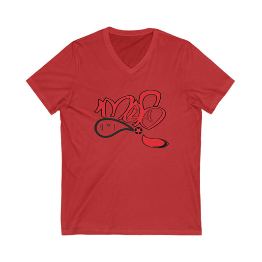 Trendy Graphic V-Neck Tee for Casual Wear, Streetwear, Art Lovers, Music Fans, Unique Gift Idea, Comfortable Everyday Top