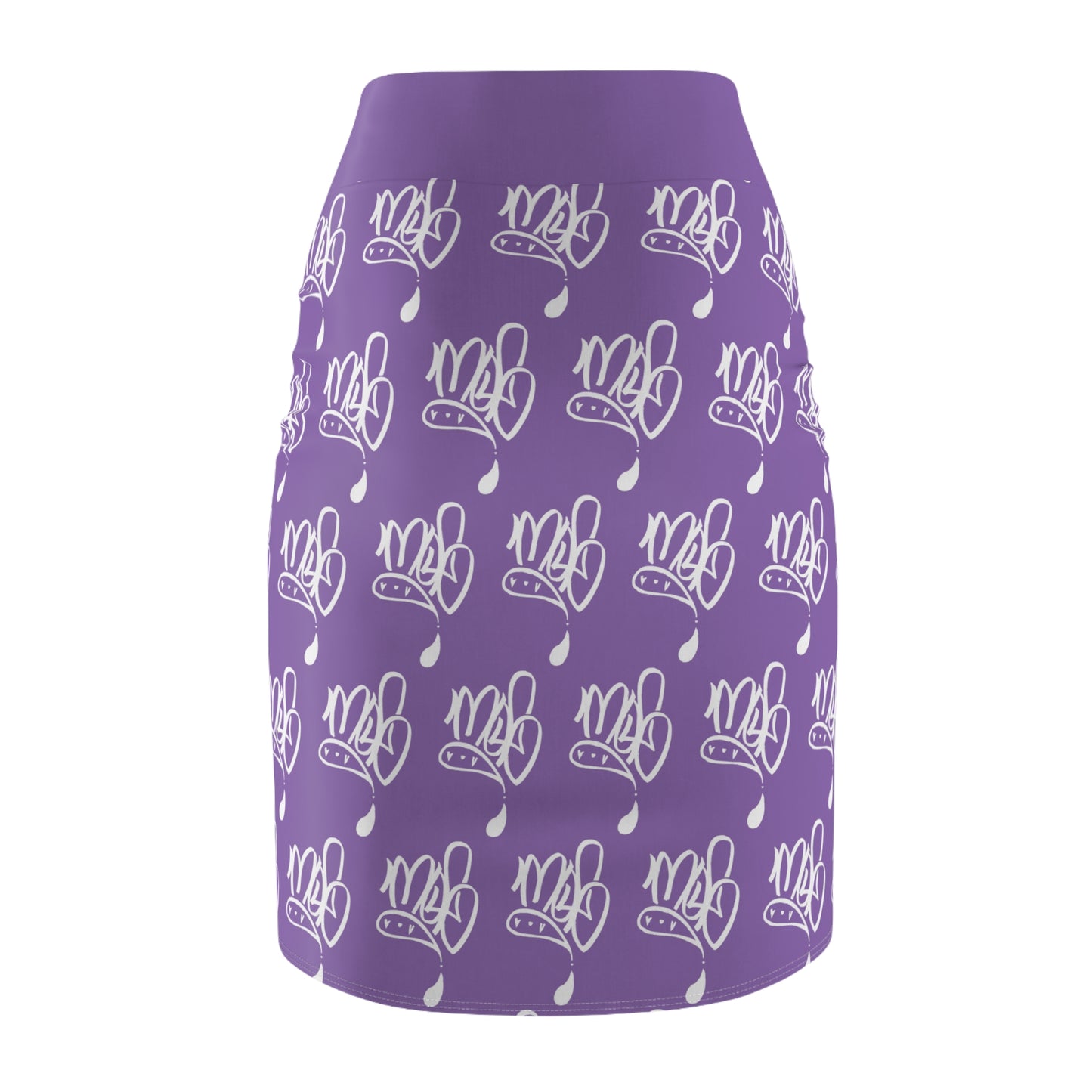 Purple Floral Women's Pencil Skirt, Elegant Office Wear, Spring Fashion, Garden Party Outfit, Stylish Skirt for All Occasions