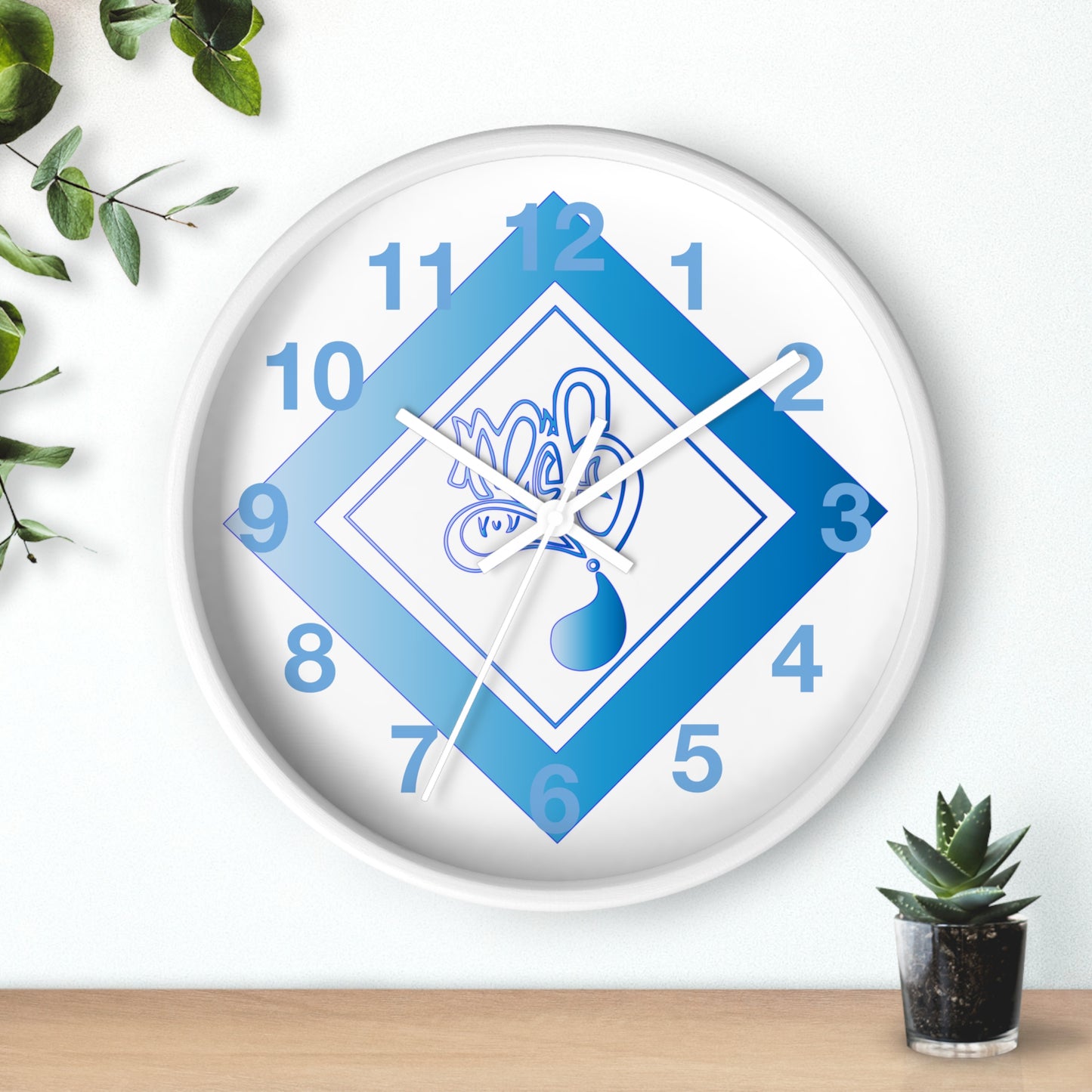 Modern Blue Design Wall Clock - Unique Timepiece for Home Décor
