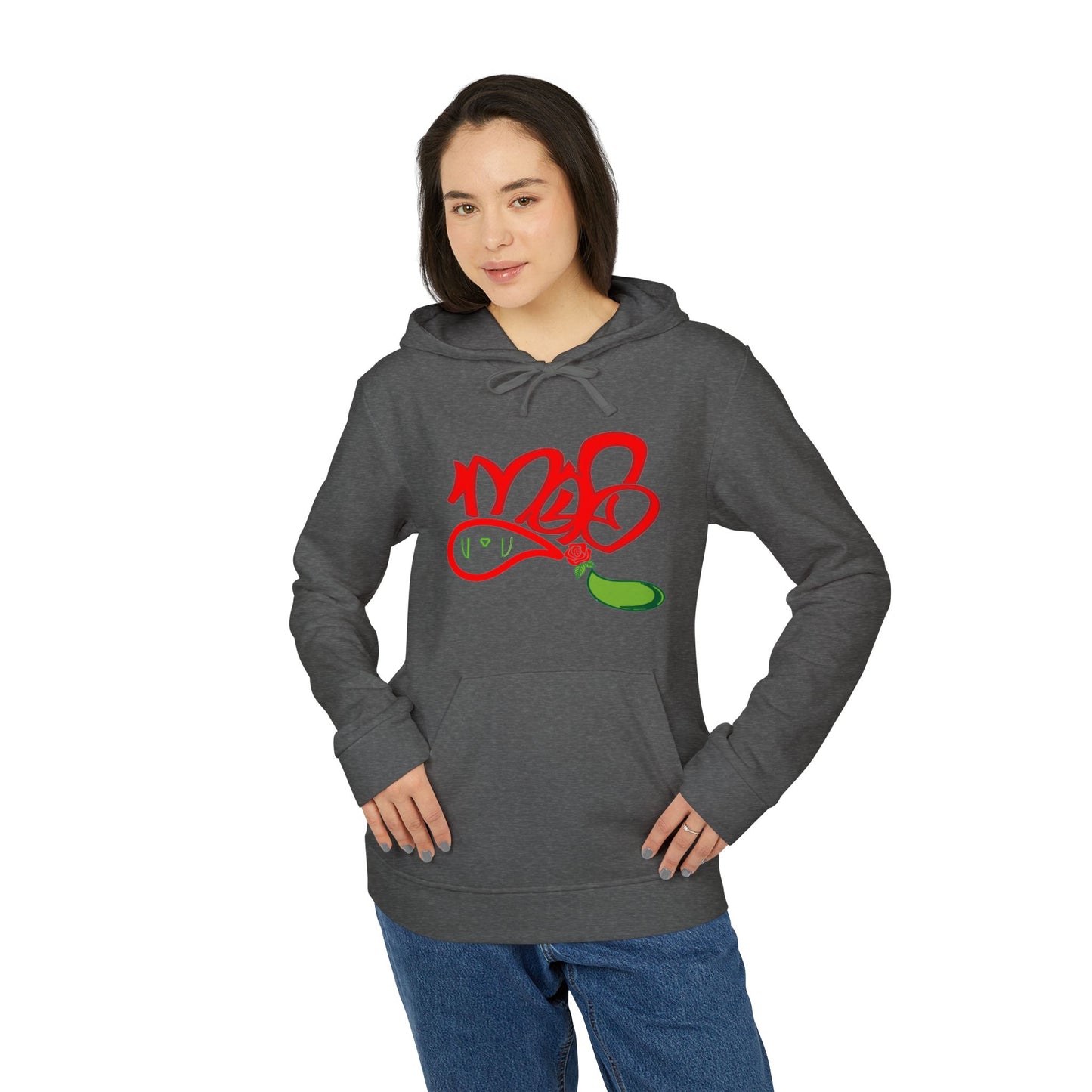 Unisex Fleece Hoodie with Eye-Catching Graphic Design