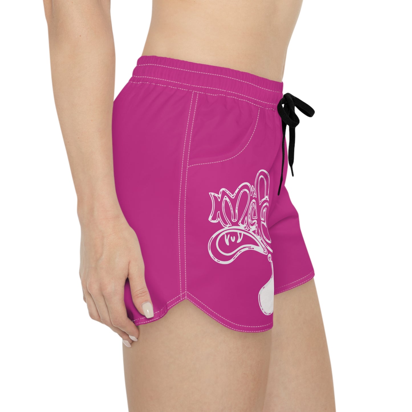 Women's Casual Athletic Shorts - Bright Pink Summer Activewear, Fitness Gear, Beach, Workout Essentials, Holiday Gift
