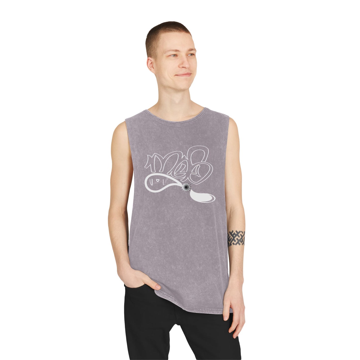 Unisex Stonewash Tank Top - Cool Streetwear Graphic Tee, Casual Summer Wear, Festival Attire, Trendy Gift for Him or Her