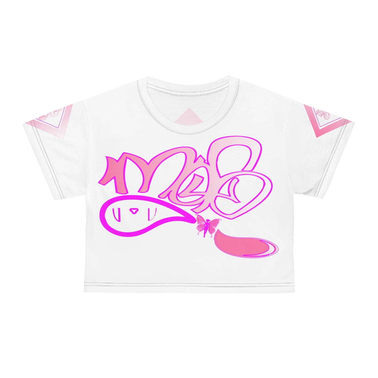Mofo butterfly fairy diamond combo crop tee