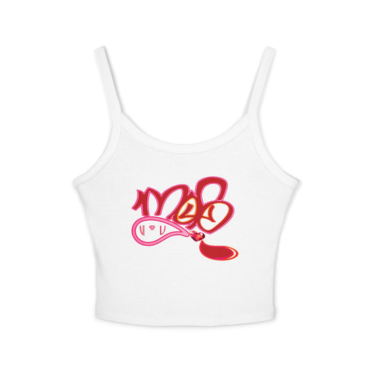 Women’s Spaghetti Tank — mofo gem heart logo