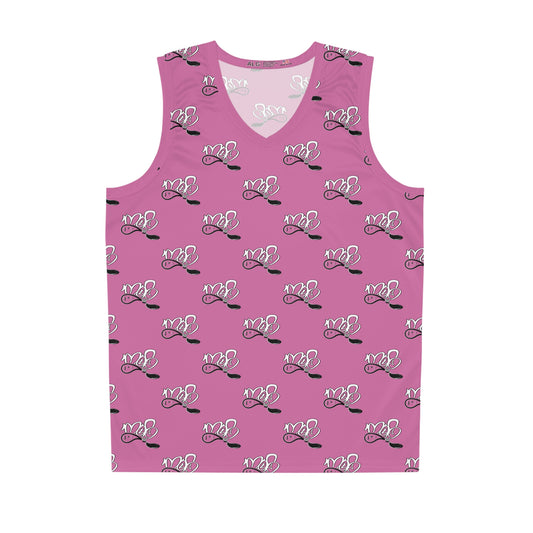 Playful Pink Basketball Jersey - AOP Design for Sports Lovers