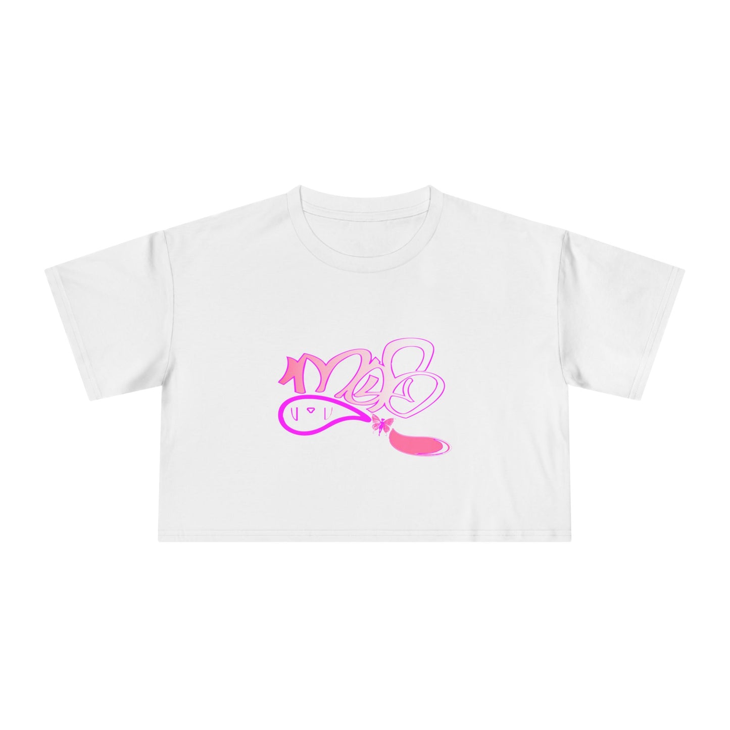 Crop Tee — mofo butterfly fairy logo