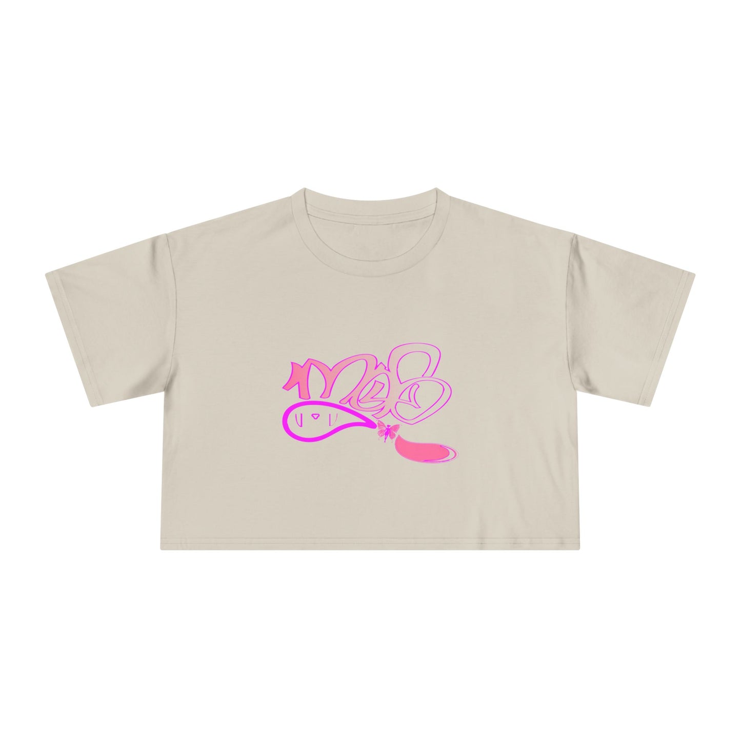 Crop Tee — mofo butterfly fairy logo