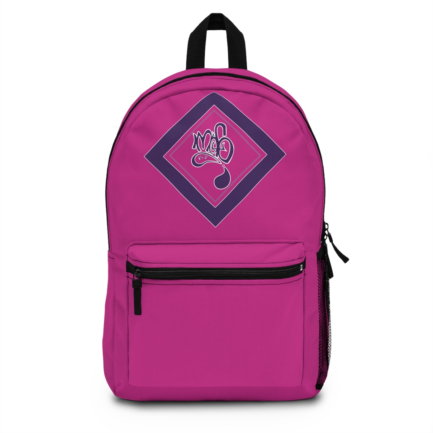 Vibrant Pink Backpack for School, Travel, Gifts, Sport, Fun Design with Logo