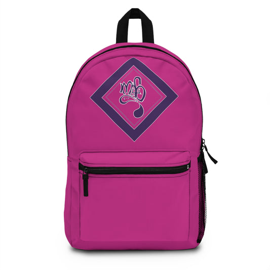 Vibrant Pink Backpack for School, Travel, Gifts, Sport, Fun Design with Logo