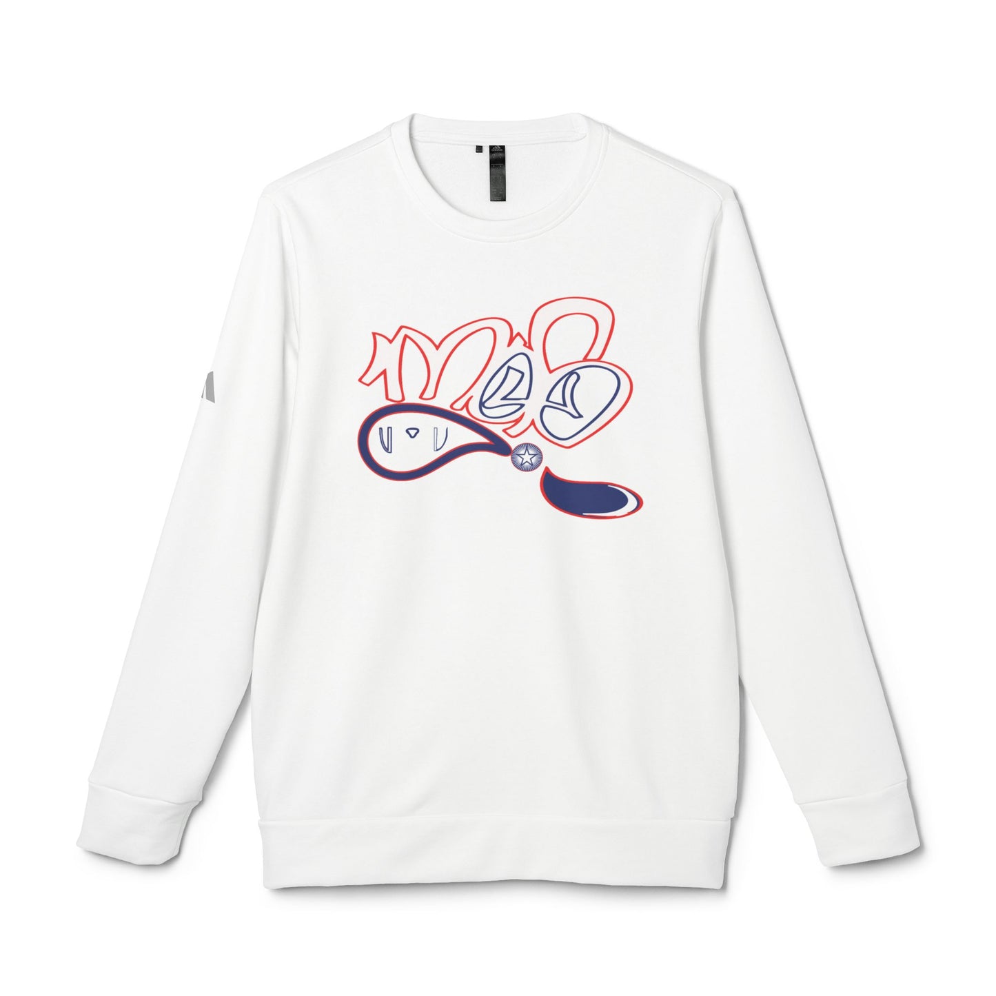 Adidas Unisex Graphic Fleece Crewneck Sweatshirt - Casual Comfort & Style