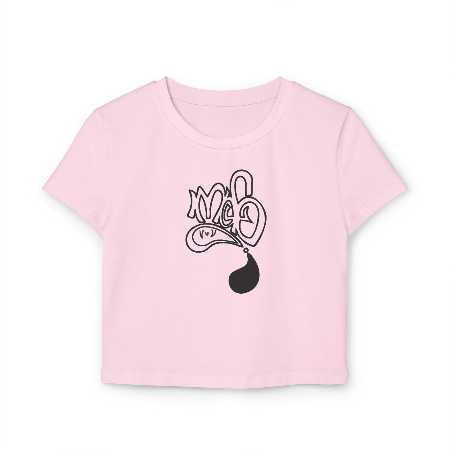 Stylish Women's Baby Tee with Modern Graffiti Design, Trendy Crop Top, Streetwear Fashion, Casual Summer Tee, Gift for Artists