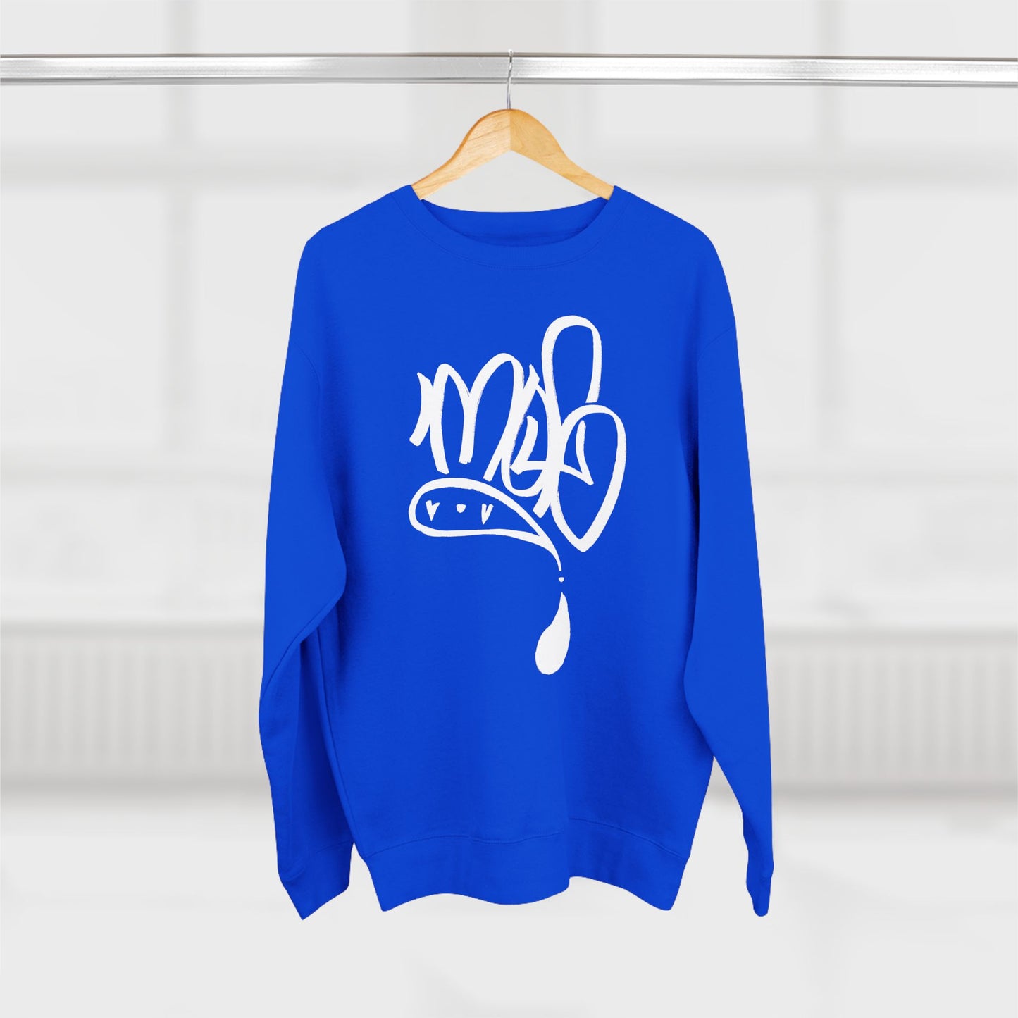 Stylish Unisex Crewneck Sweatshirt with Modern Graffiti Design, Trendy Pullover, Casual Wear, Streetwear, Gift for Him or Her