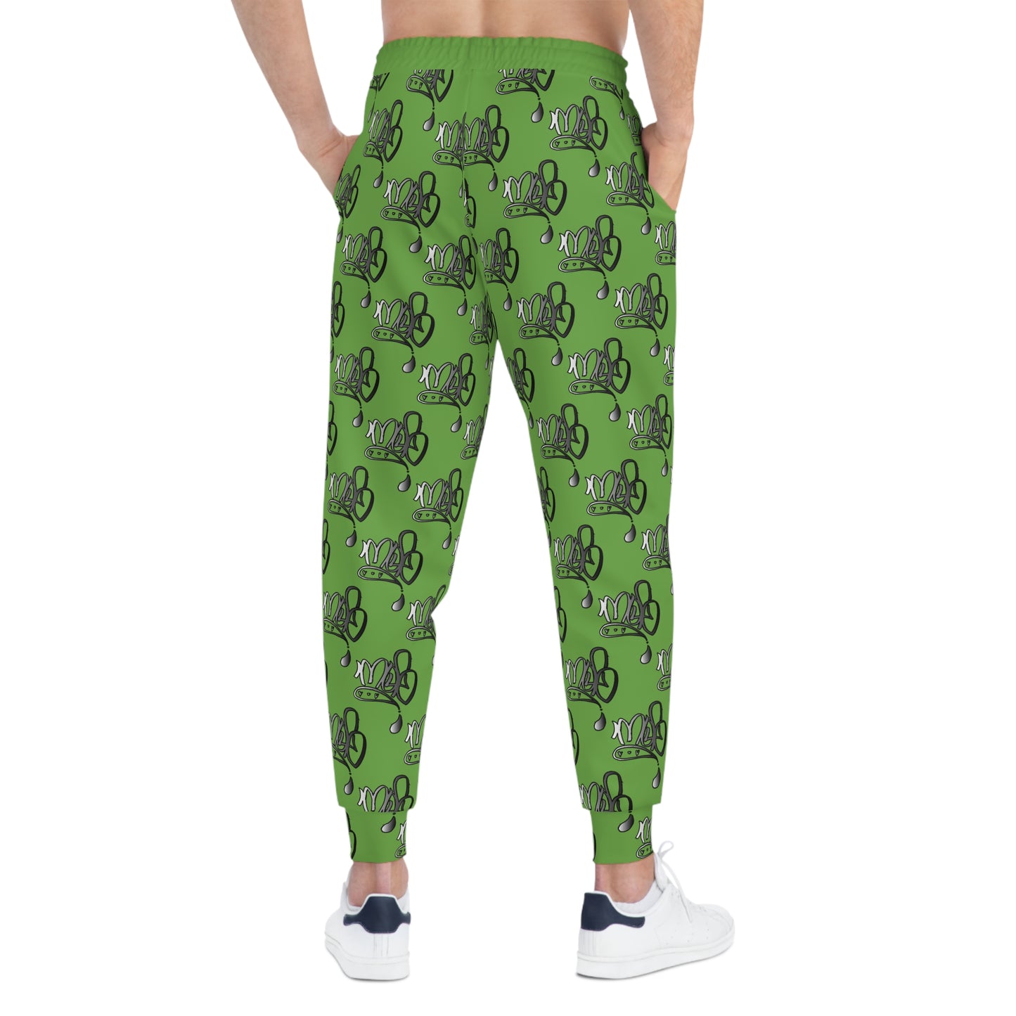 Aop mofo logo joggers silver light green