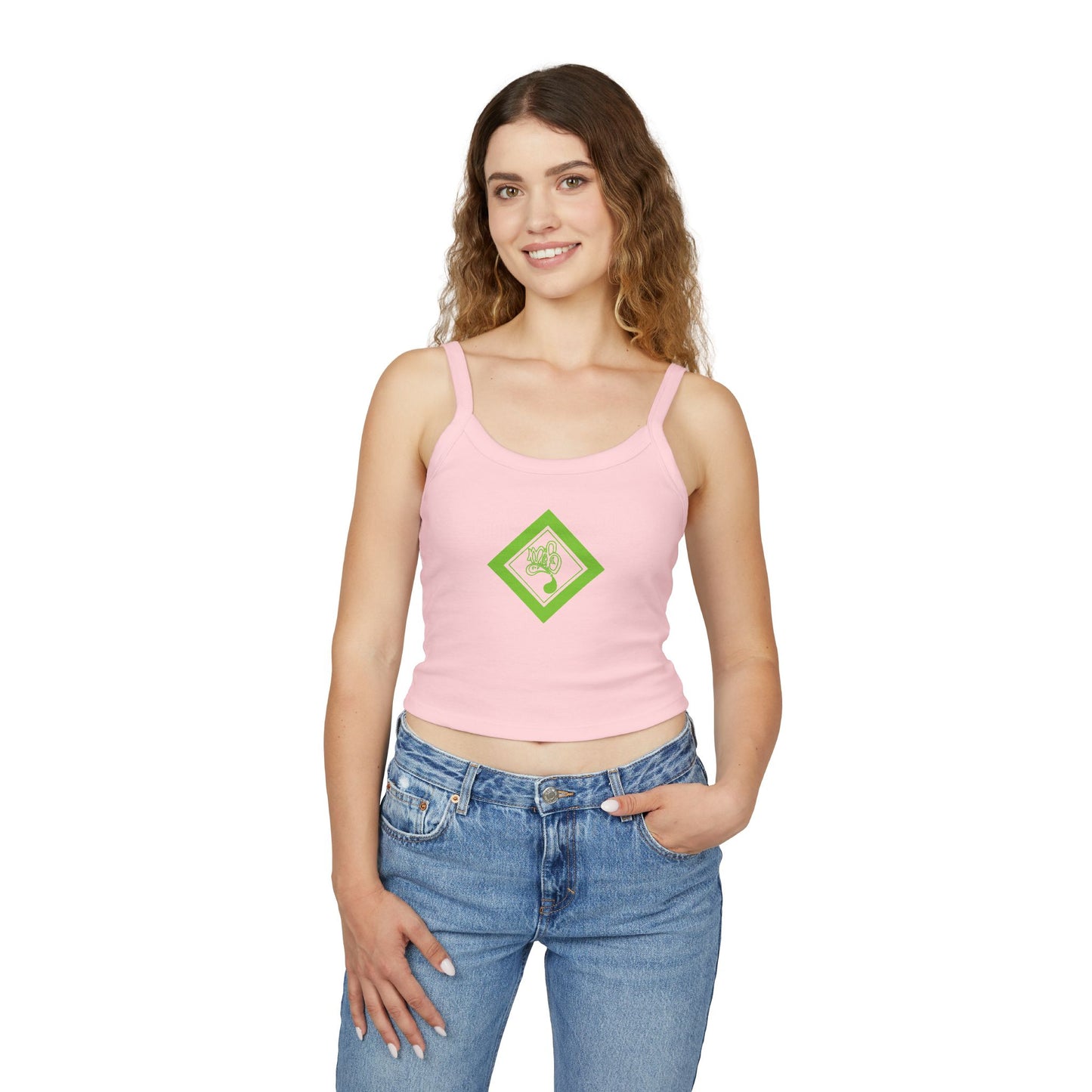 Chic Women's Tank Top, Cute Summer Top, Spaghetti Strap Shirt, Graphic Tank, Trendy Casual Wear, Perfect for Festivals
