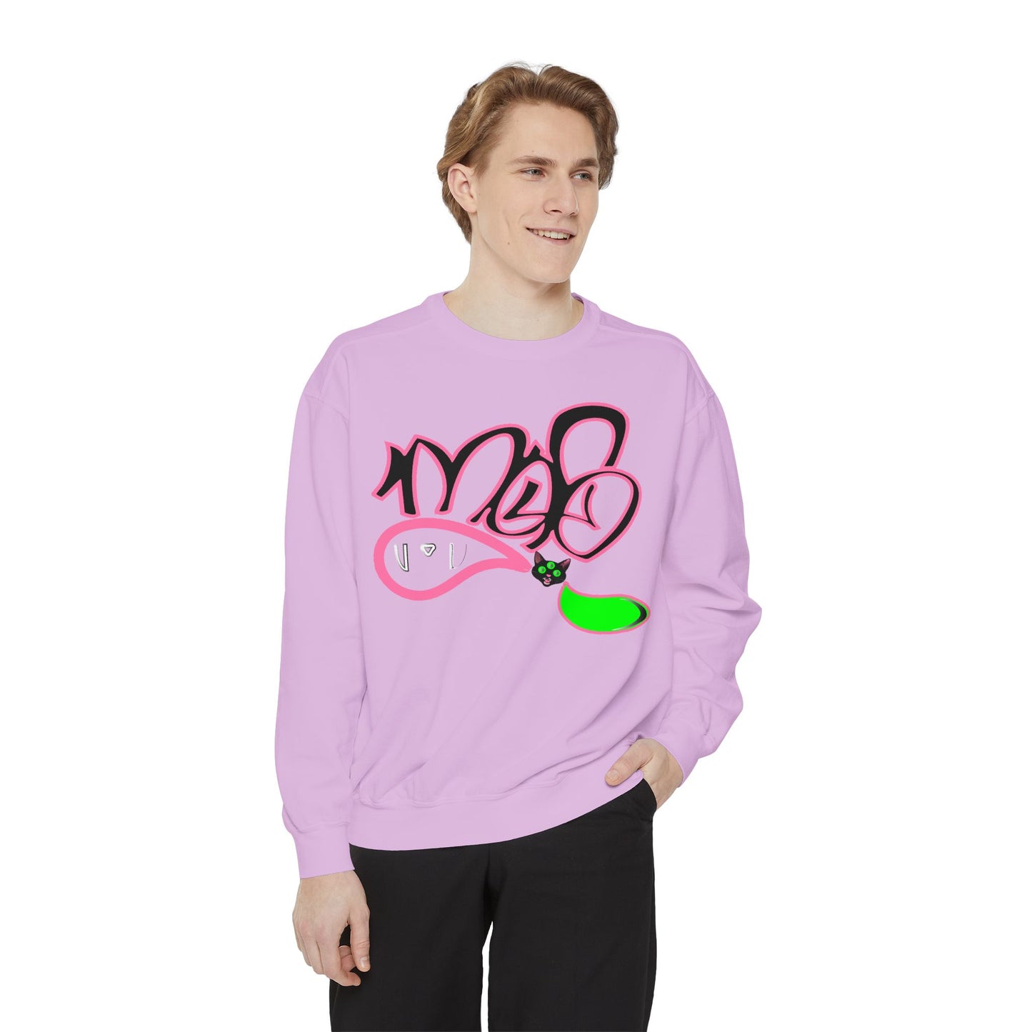 3eyed black cat mofo logo sweatshirt