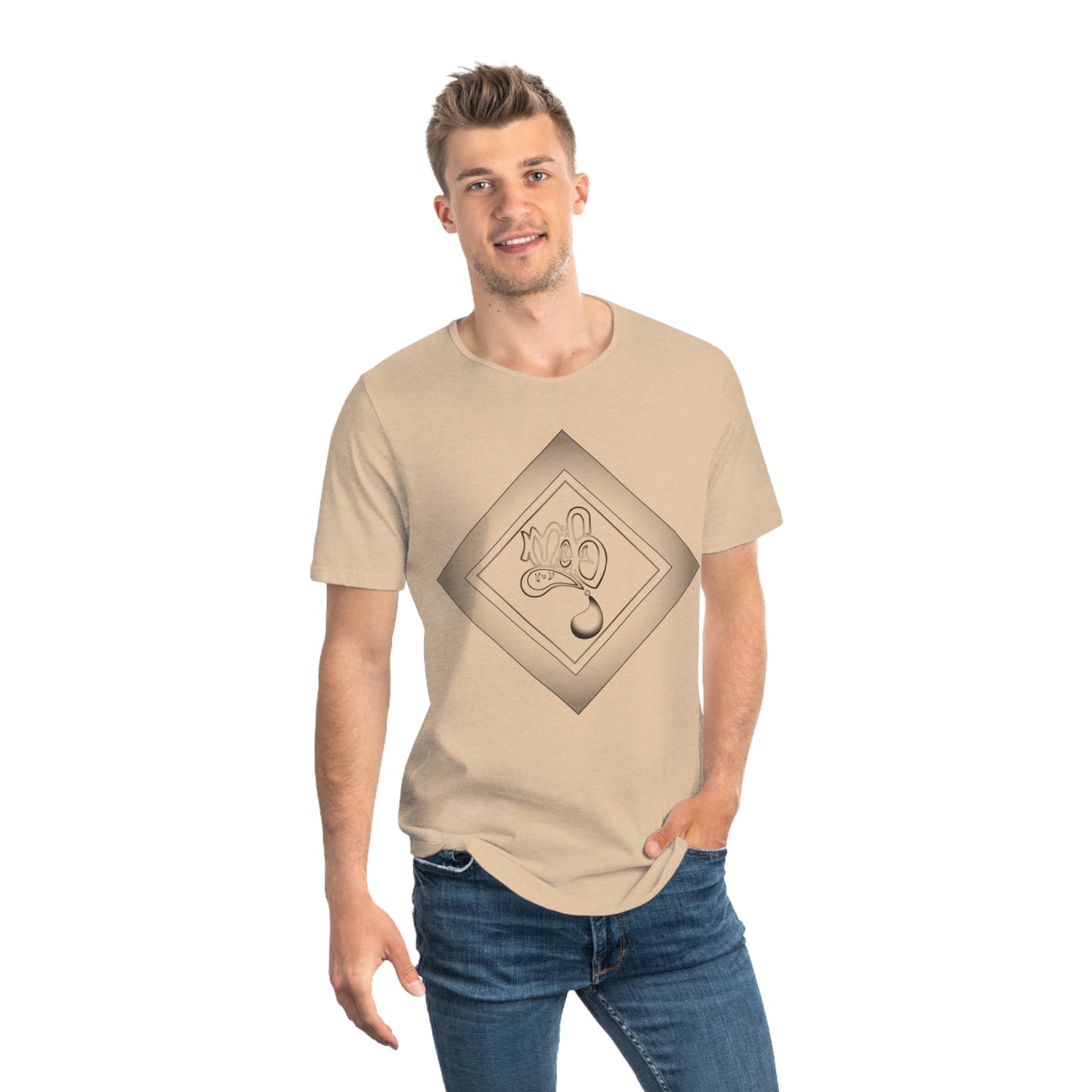 Mofo diamond silver mens curved hem