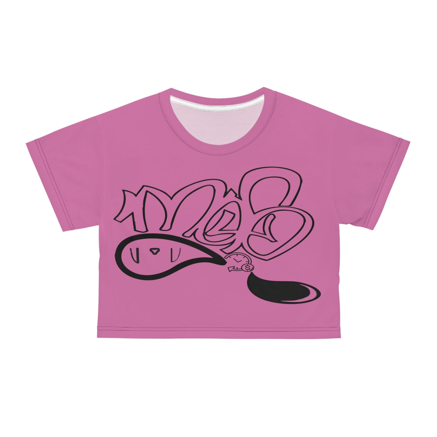 Stylish Graffiti Crop Tee for Trendsetters