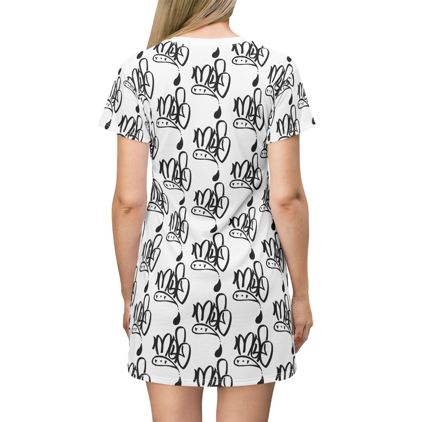 Whimsical Cow T-Shirt Dress - Fun & Comfy Outfit, Casual Summer Wear, Gift for Animal Lovers, Cute & Playful Fashion