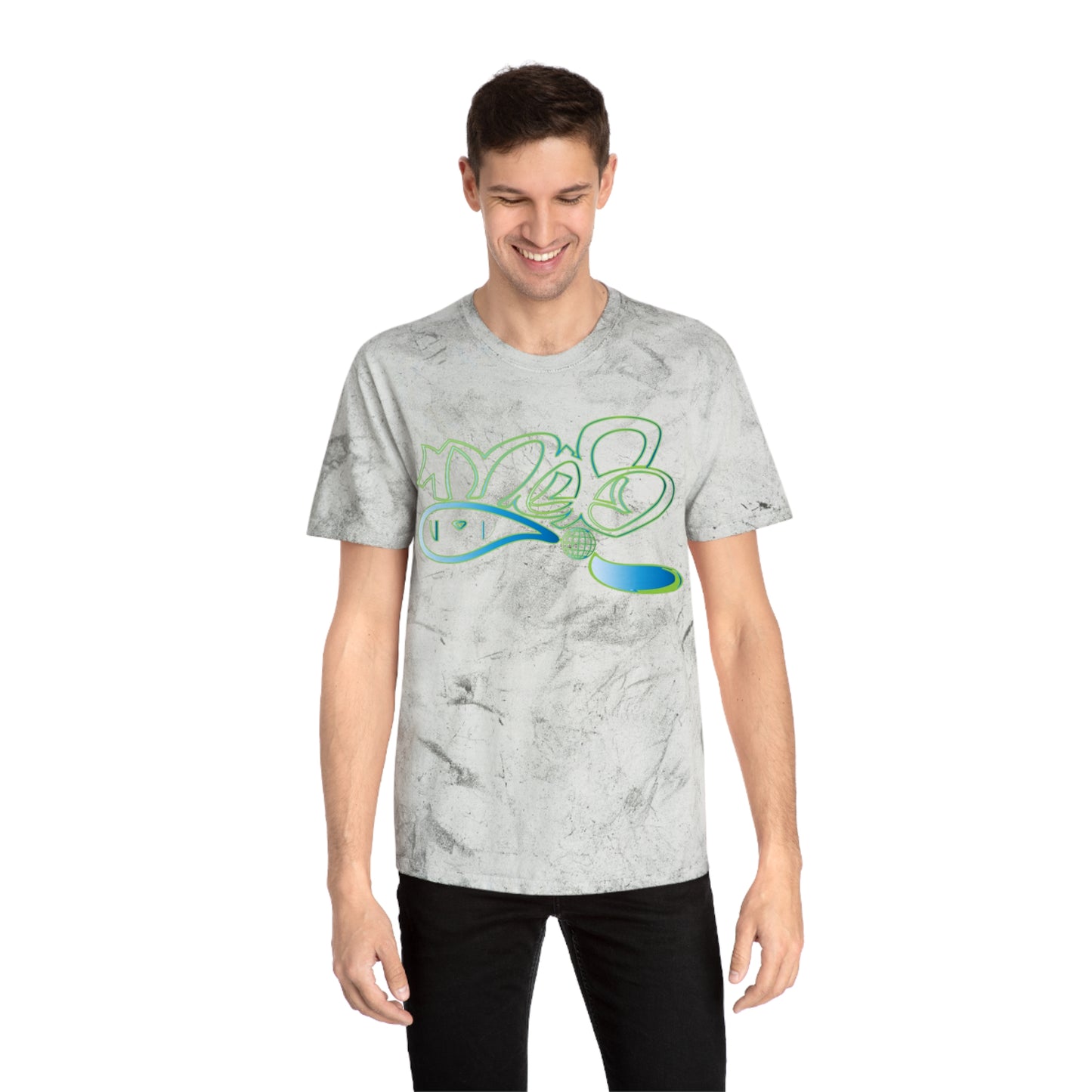 color blast unisex mofo globe logo tees