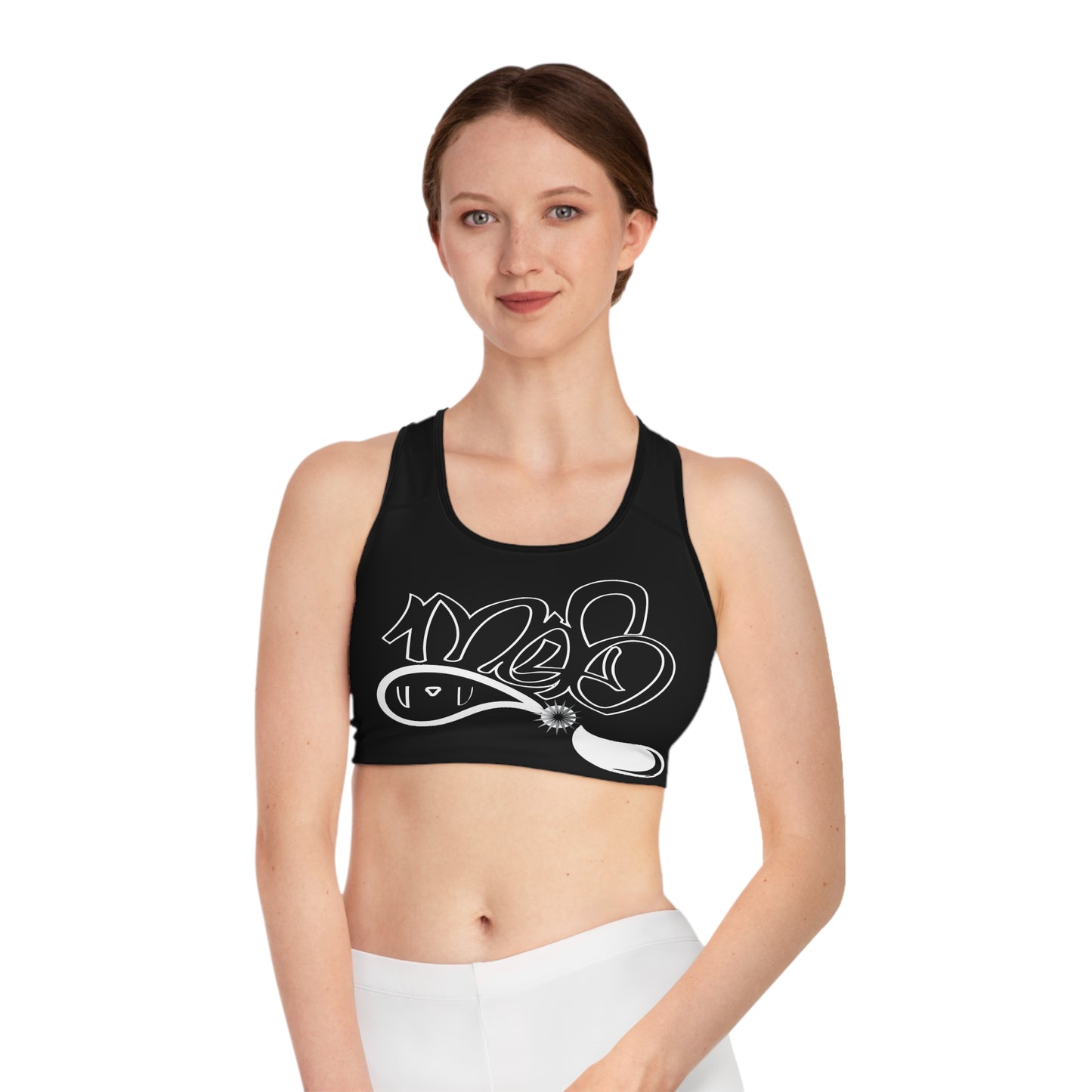 mofo 15star logo sports bra black