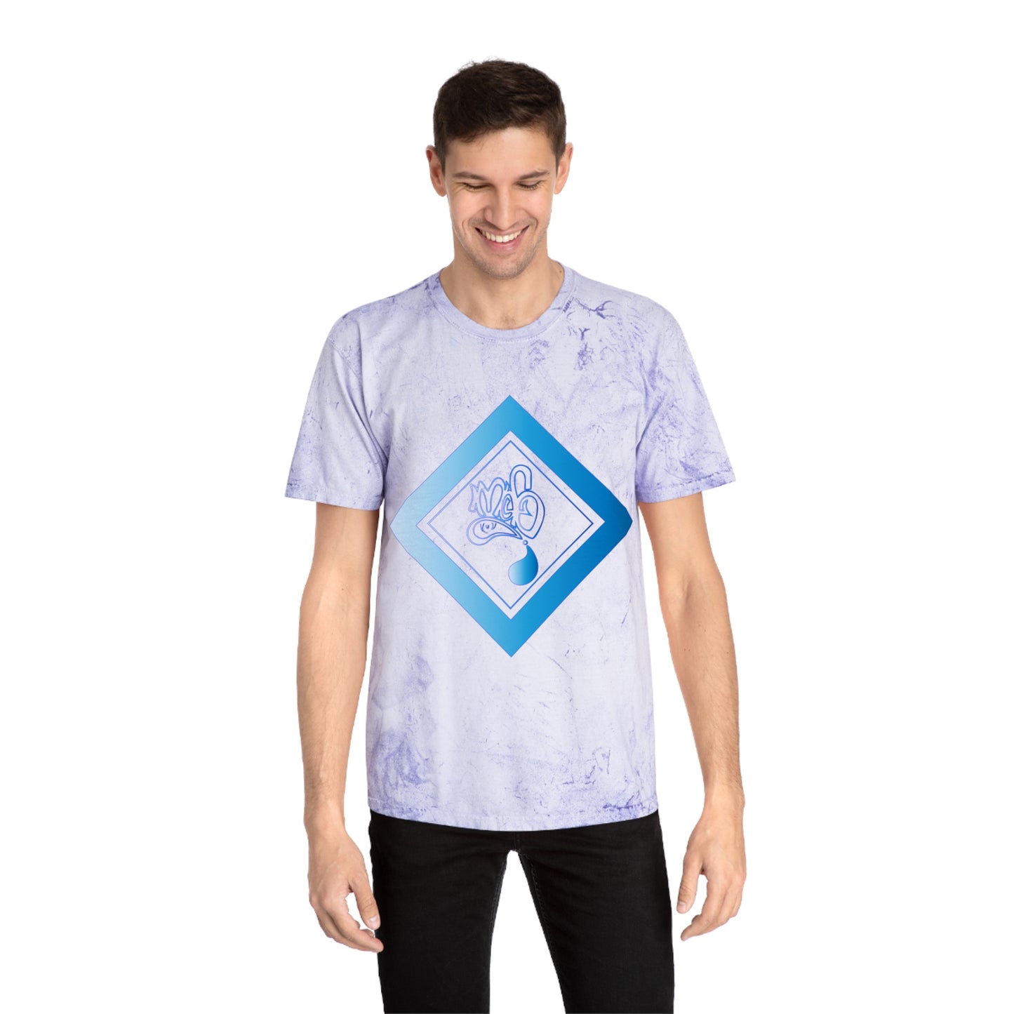 Color Blast unisex mofo logo diamond aqua