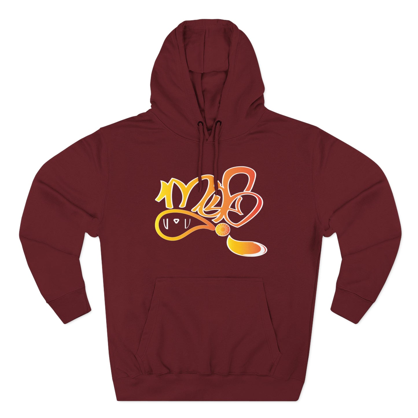 Vibrant Three-Panel Fleece Hoodie, Cozy Streetwear, Graphic Hooded Sweatshirt, Casual Pullover, Perfect for Gifts and Everyday Wear
