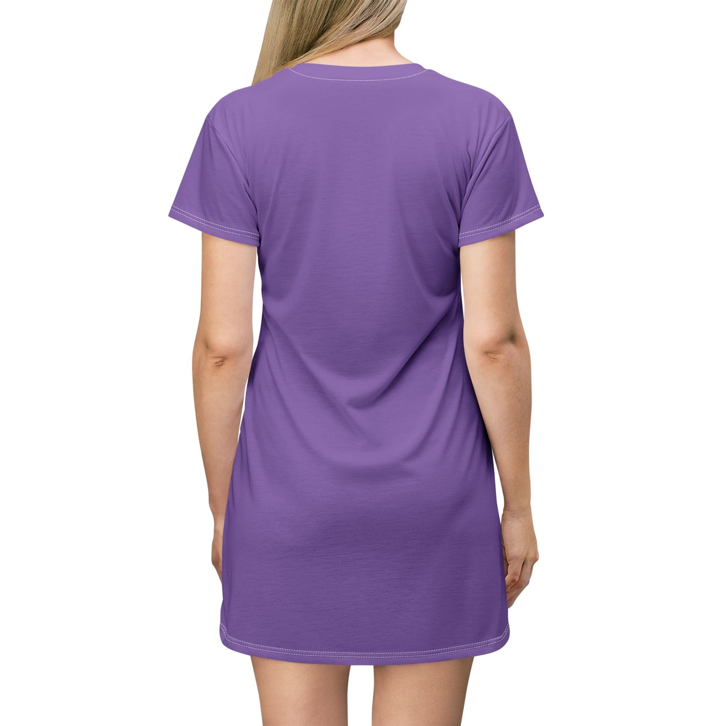 silver mofo logo low T-shirt dress violet