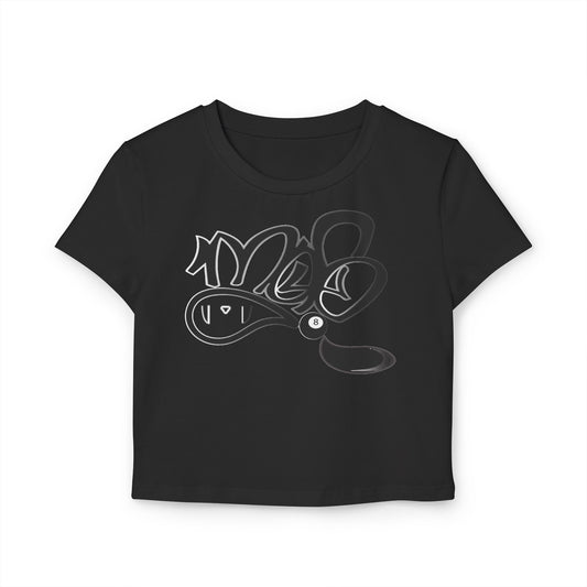 Trendy Women's Baby Tee with Graphic Design, Stylish Crop Top, Casual Wear, Summer Essential, Gift for Her