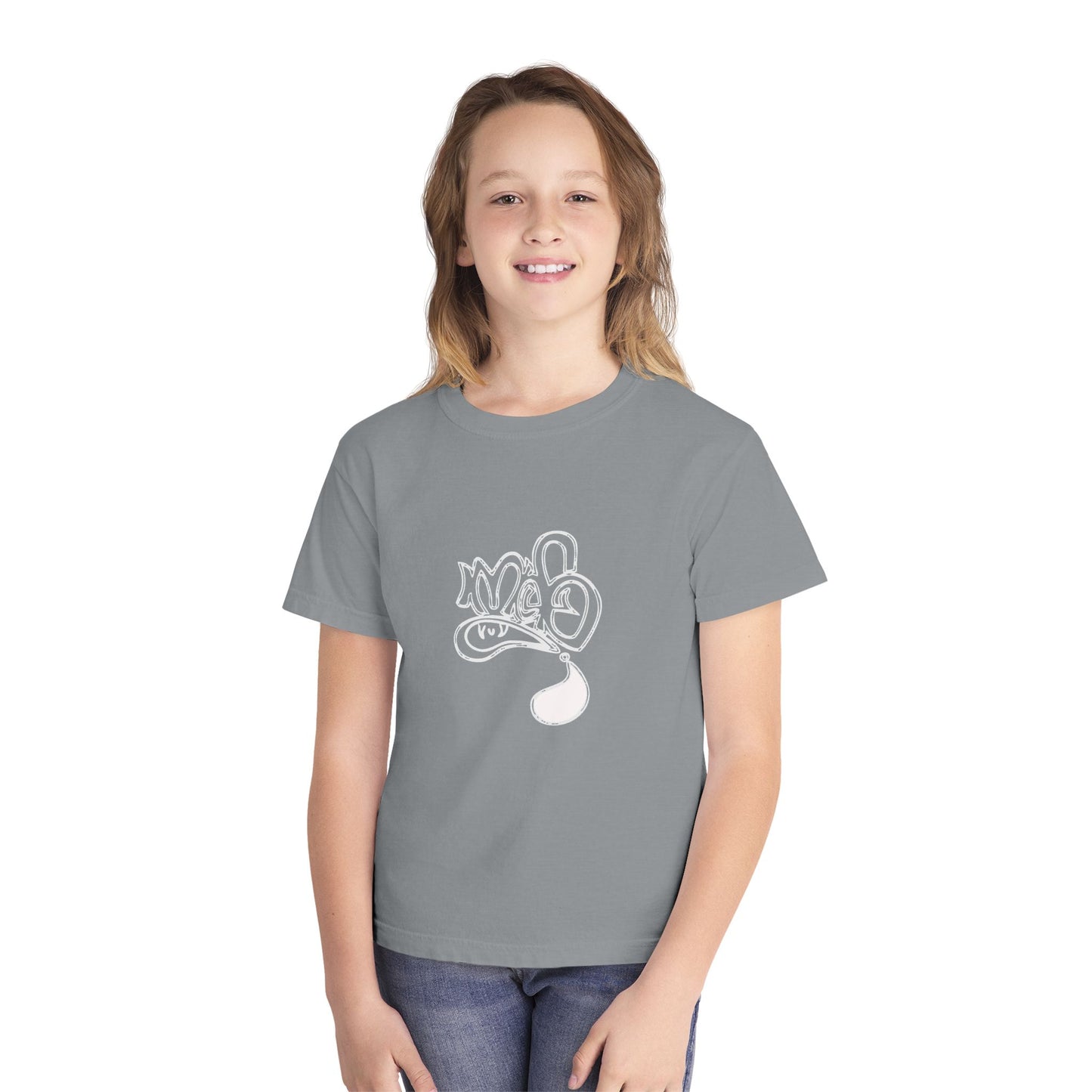 Youth Midweight Tee with Artistic Design, Comfortable Stylish Youth Shirt, Summer Wear, Gift for Kids, Casual Outfit