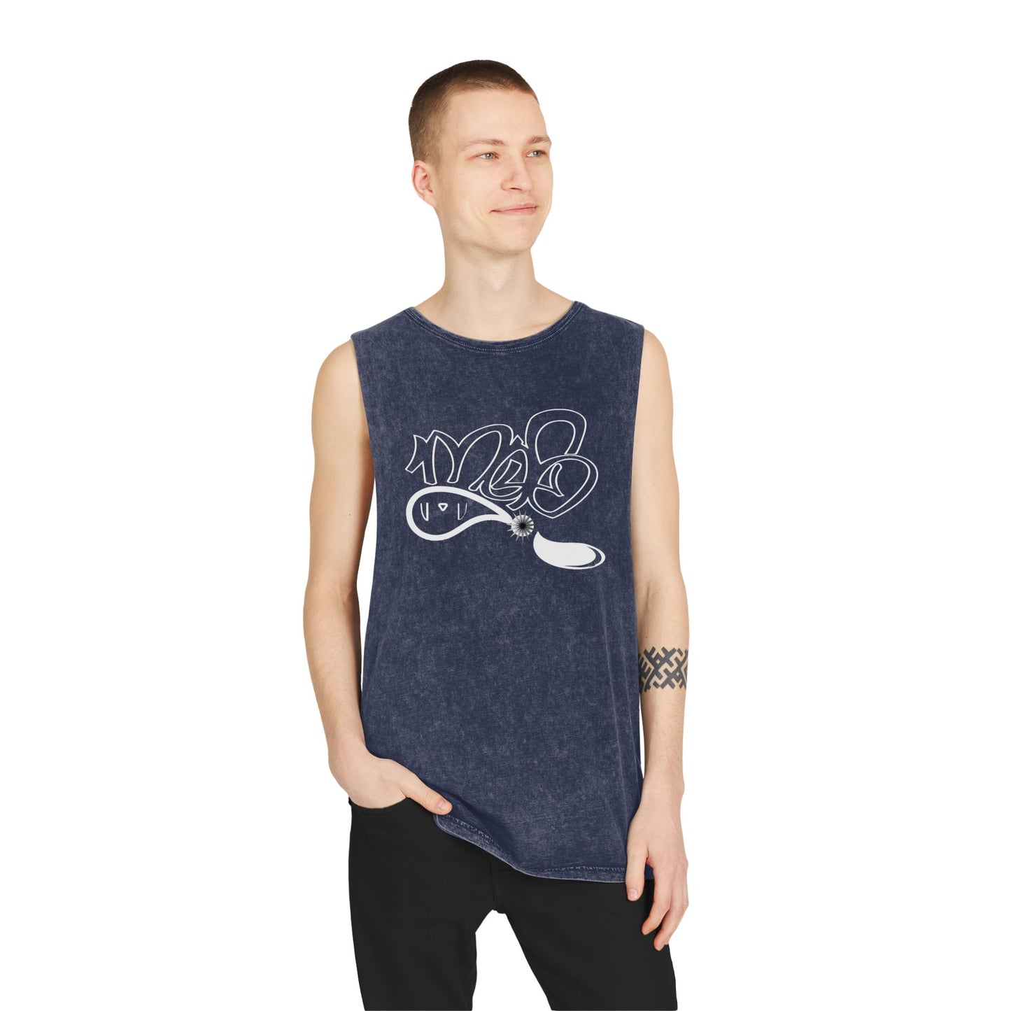 Unisex Stonewash Tank Top - Cool Streetwear Graphic Tee, Casual Summer Wear, Festival Attire, Trendy Gift for Him or Her