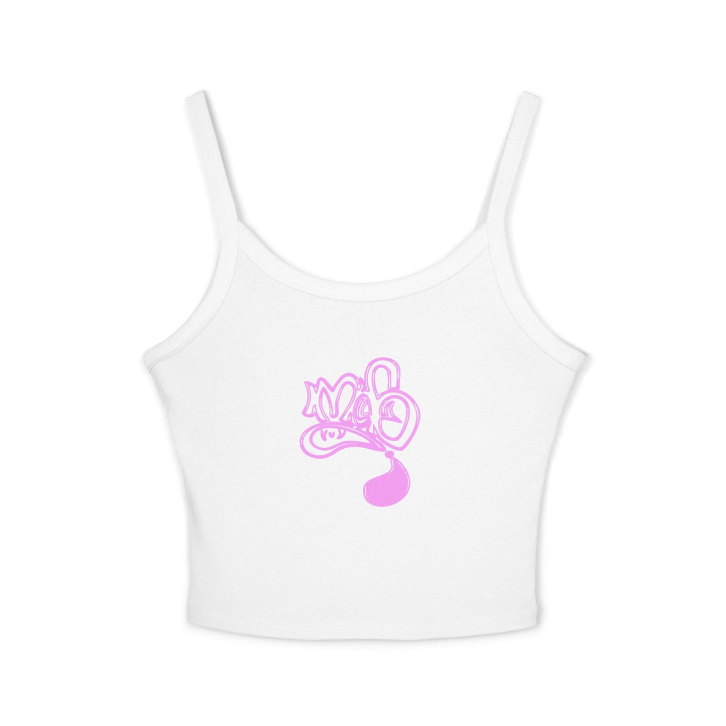 Women's Graphic Spaghetti Strap Tank Top, Casual Summer Wear, Stylish Beach Top, Gifts for Her, Festival Outfit, Graphic Tee
